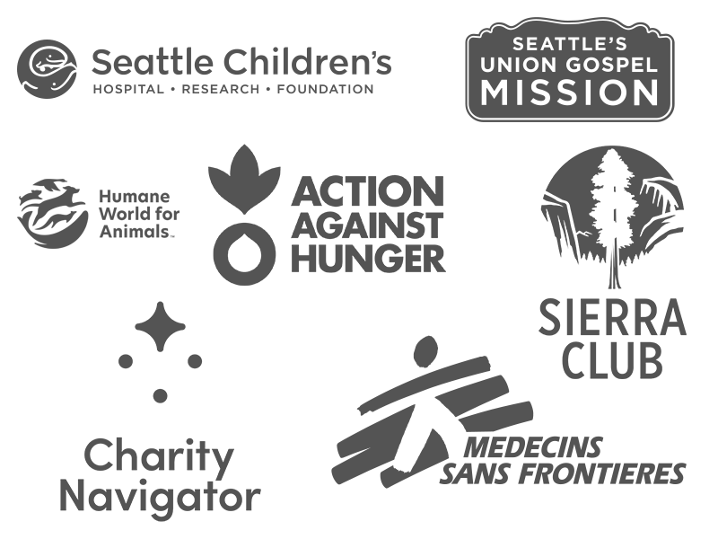 Charities supported through bcause